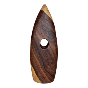 1970s Modern Floating Wood Wine Bottle Holder