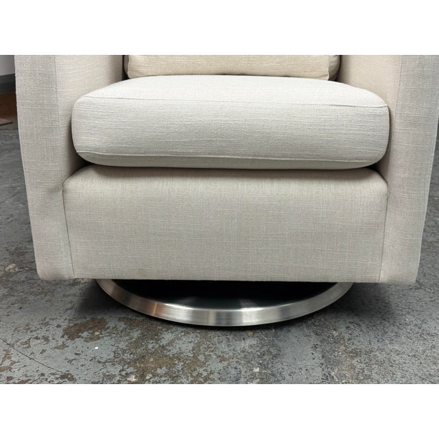 Monte for Crate & Barrel Milo Swivel Glider Chair For Sale - Image 9 of 12