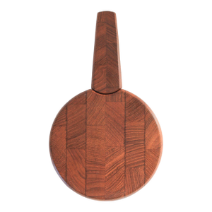 Jens Quistgaard for Dansk Designs Staved Teak Cutting Board With Knife, Circa 1960s