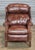 Store Item: Hancock & Moore Brown Leather Mahogany Chippendale Style Wing Chair Recliner Description: Chairs feature a...
