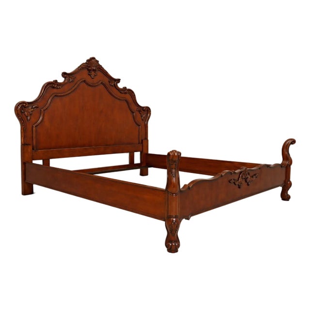 Century King Size French Style Cherry Bed For Sale