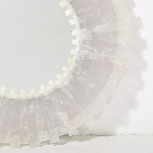 Modernist Custom Tessellated Starburst Rock Crystal Mirror by High Style Deco For Sale - Image 4 of 10