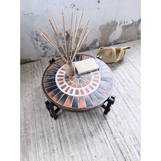 Round Terracotta Herbarium Coffee Table by Roger Capron, 1960s For Sale - Image 17 of 18