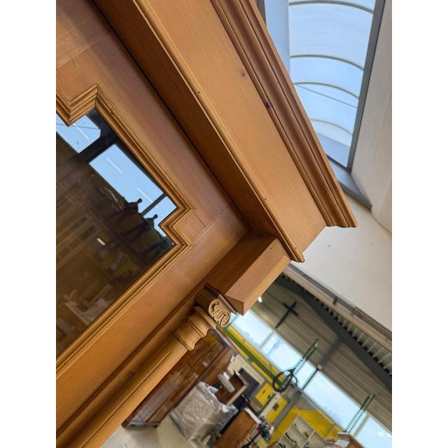 Brown Farmhouse Display Cabinet in Wood For Sale - Image 8 of 18