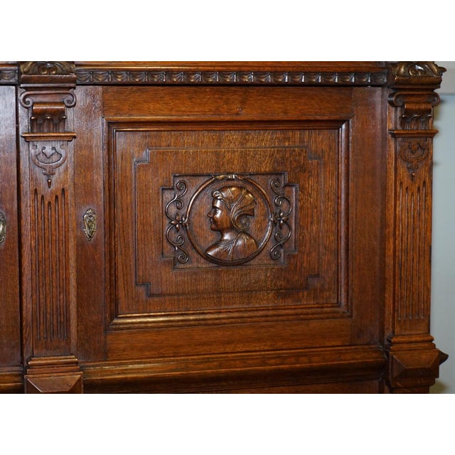 Dutch Ornately Hand Carved Cupboard, 1940s For Sale - Image 9 of 18