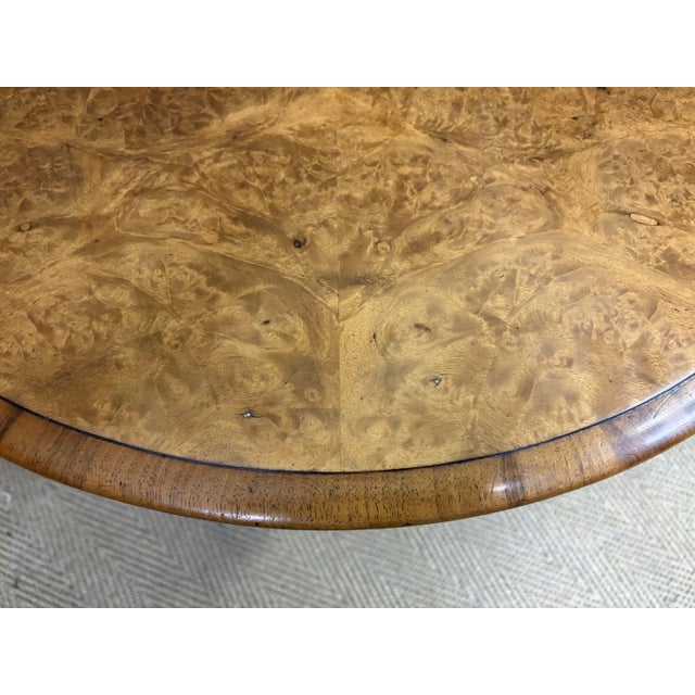 Large Victorian Burr Walnut Coffee Table, 1875 For Sale - Image 4 of 15