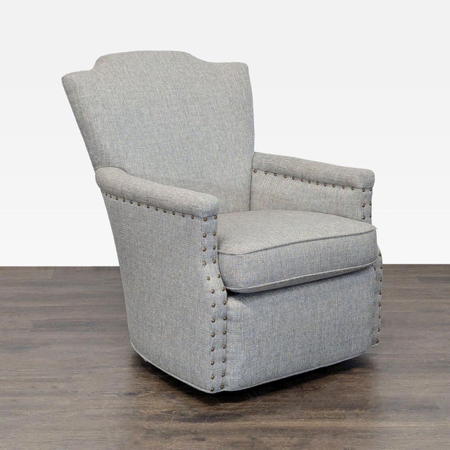 Add comfort and style to your space with this CR Laine Furniture lounge chair. This chair features soft grey upholstery, a...