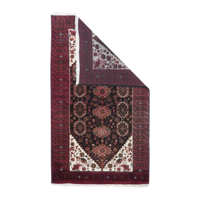 Vintage Balouch Rug 3'4'' x 6'6''.