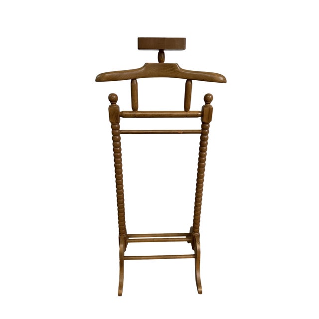 Wood Vintage Gentleman's Dumb Valet Suit Hanger in Beech, 1960s For Sale - Image 7 of 7