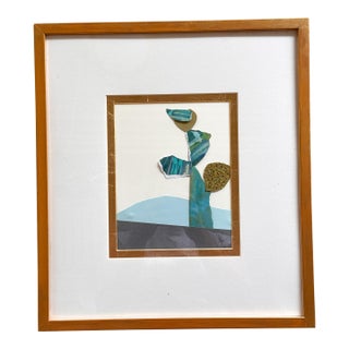 "Cut to the Feeling 2" Original Framed Collage on Paper by Zac Woodiel For Sale