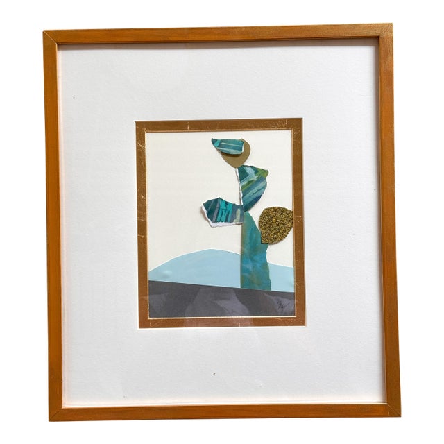 "Cut to the Feeling 2" Original Framed Collage on Paper by Zac Woodiel For Sale