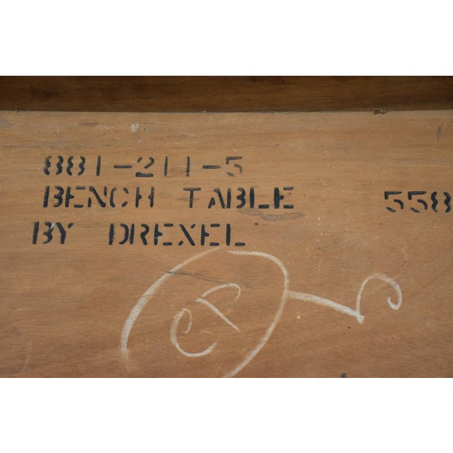 Brown 1960s Refinished Drexel Declaration Walnut 75” Coffee Table by Kipp Stewart For Sale - Image 8 of 10