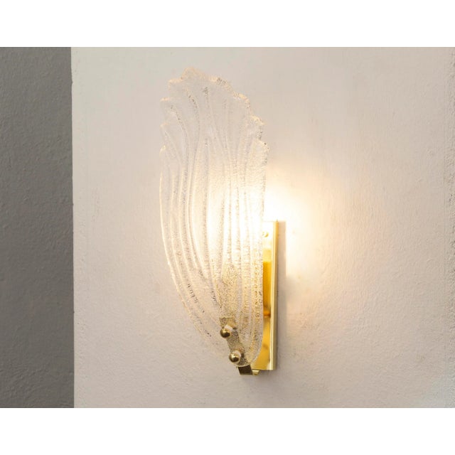 1990s Italian Wall Lamps in Clear Murano Glasss, 1990s, Set of 2 For Sale - Image 5 of 11