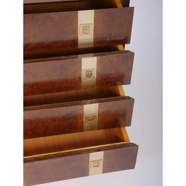 Mid-Century Burr Dressers, Italy, 1970s, Set of 2 For Sale - Image 10 of 12