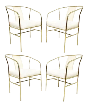 Brass Armchairs by Milo Baughman for Thayer Coggin - Set of 4
