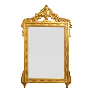 Antique French Louis XV Style Giltwood Mirror For Sale
