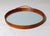 Mid-Century Round Mirror in Leather and Teak by Glas & Wood Hovmantorp, Sweden, 1960s For Sale - Image 6 of 14
