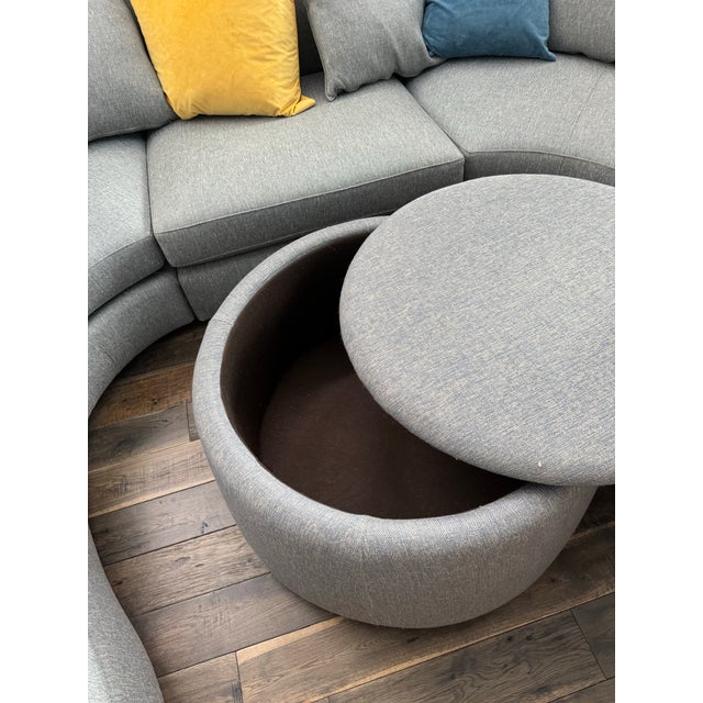 Textile Room and Board Astaire Sofa & Storage Ottoman For Sale - Image 7 of 8