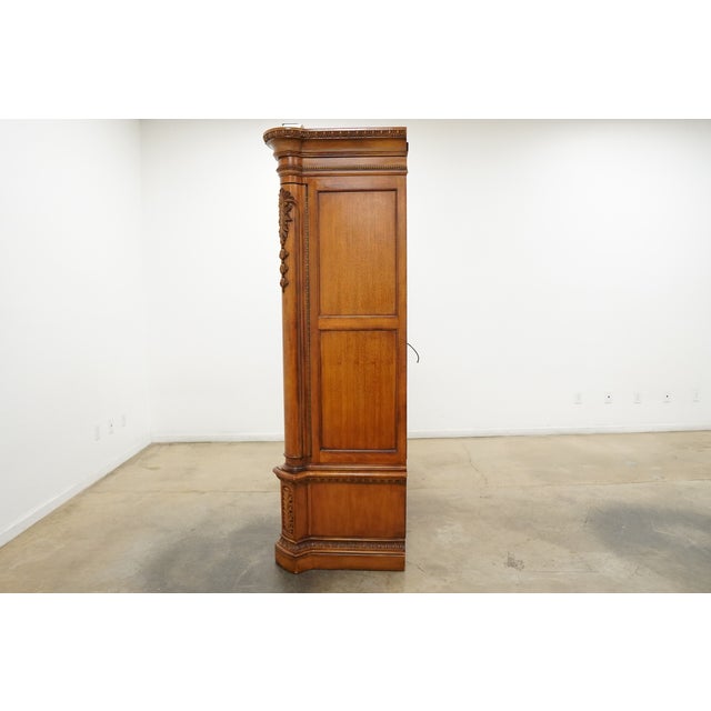 Vintage Rococo Revival Burl Wood Armoire For Sale In Austin - Image 6 of 18