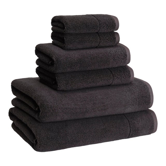 Kyoto Bath Towel in Coal For Sale