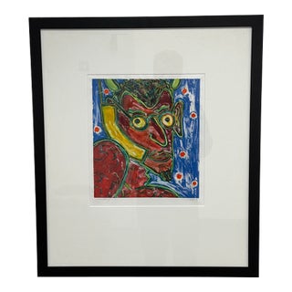 Circa 1997 Dan May Contemporary Screen Print, "The Devil" For Sale
