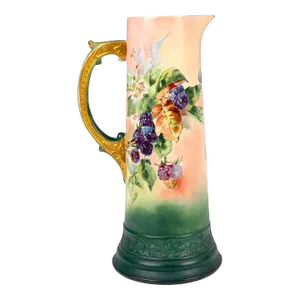 American Belleek Porcelain Tall Tankard, Blackberry