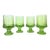 Vintage Tiffin Franciscan Madeira Apple Green Glass Footed Goblets Set of 4 For Sale