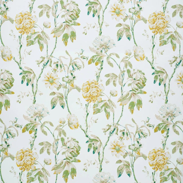 Schumacher Daydream Wallpaper in Citron , Sample For Sale