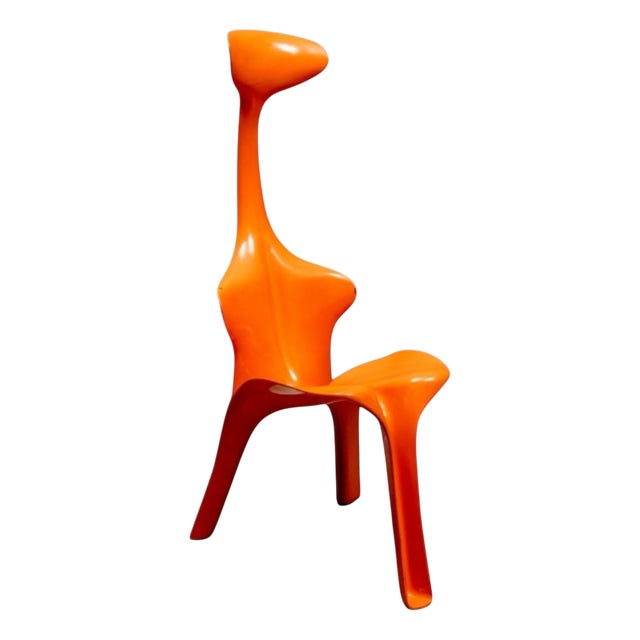 Vintage Pop-Art Floris Chair in Orange Polyester by Günter Beltzig, Germany, 1967 For Sale