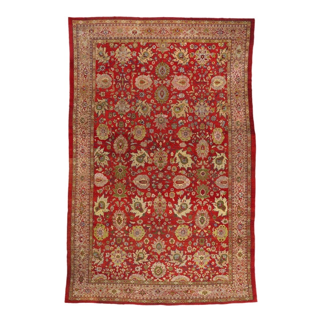 Late 19th Century Persian Sultanabad Rug, 12'03 X 18'11 For Sale