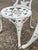 Victorian Style Rose Pattern Cast Aluminum Garden Patio Outdoor Bistro Chairs For Sale In Philadelphia - Image 6 of 11