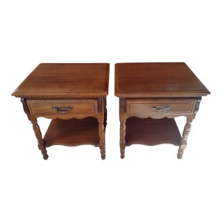 Mid 20th Century French Provincial Nightstands - a Pair For Sale