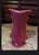 1940’s Rare Vintage McCoy Petal Leaf Flared Vase - Mauve Burgundy Gloss Glaze For Sale - Image 12 of 12