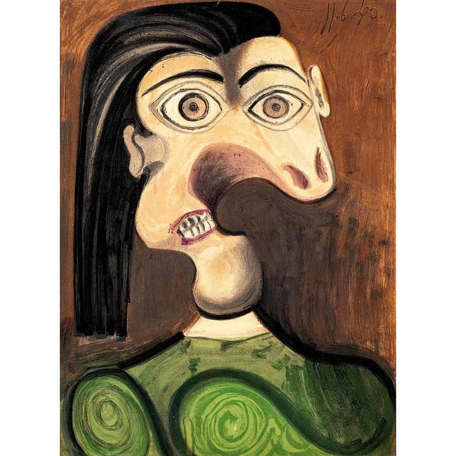 Pablo Picasso, Femme La Guerre I, 1954, Lithograph, in Flawless conditions. Designed 1950 to 1959