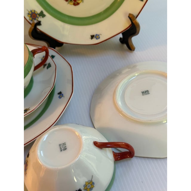 Antique 1910s Two(2) Trio Tea Sets From Porzellfabric Hertel, Jacob & Co. Rehau Bavaria Germany For Sale - Image 13 of 16