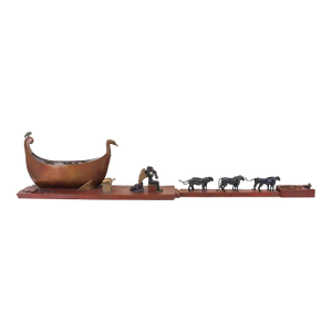 1985s Large Ann McCoy Bronze Sculpture Noah's Ark 76" W