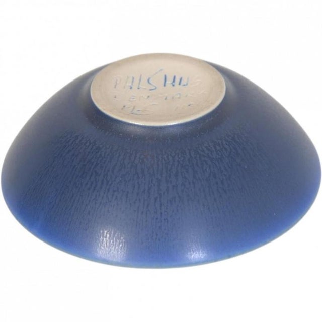 Small Bowl in Blue Glaze For Sale - Image 3 of 4
