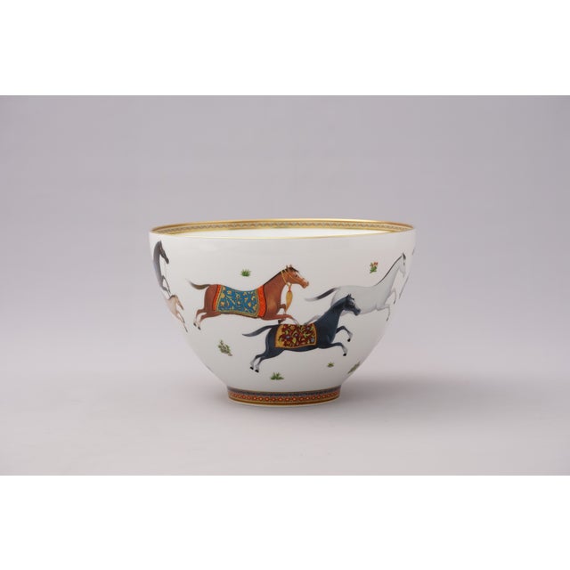 Modern Cheval d'Orient Punch Bowl with Box from Hermès, Paris, France, 2010s For Sale - Image 3 of 8