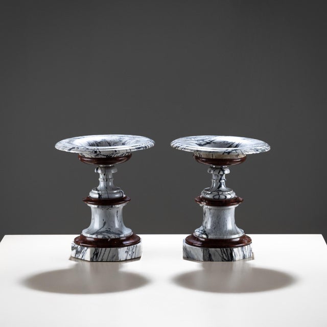 19th Century Pair of Marble Tazzas, Italy For Sale - Image 11 of 18