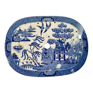 Antique Blue Willow Strainer