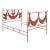 Niermann Weeks Italian/Tole/Empire Discontinued Queen Bed Headboard/Footboard Red For Sale