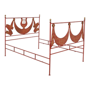 Niermann Weeks Italian/Tole/Empire Discontinued Queen Bed Headboard/Footboard Red