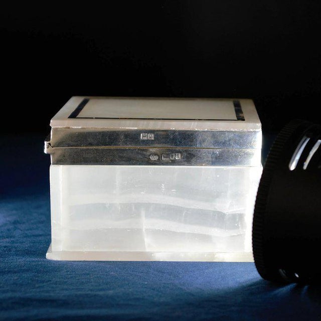Lapis Inlay Onyx Box For Sale - Image 11 of 13