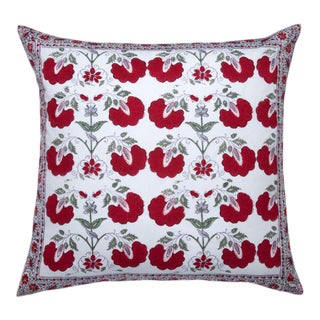 Janvi Red Reversible Euro Sham For Sale