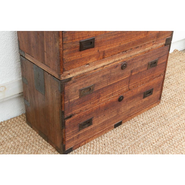 Antique Japanese Stacking Tansu Chest For Sale - Image 9 of 13