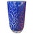A Seguso designed Italian art glass vase. Cobalt blue with red and white pattern details. Signed: Archimede Seguso Murano.