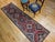 Persian Vintage Persian Shiraz Tribal Runner Rug, Hand-Knotted Wool, Geometric Medallion Pattern, Red & Blue, 3x10 For Sale - Image 3 of 15