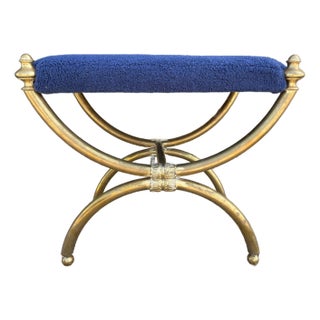 Italian Modern Brass Bench For Sale