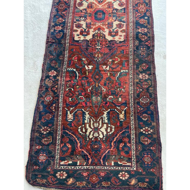 1940s Antique Persian Malayer Over-sized Extra Long Beautiful Cypress Tree Runner Rug 3.4 x 17 For Sale - Image 5 of 17