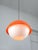 Plastic Space Age Italian Orange Acrylic Glass Pendant Lamp, 1970s For Sale - Image 7 of 18